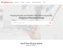 Tablet Screenshot of drugalert.org